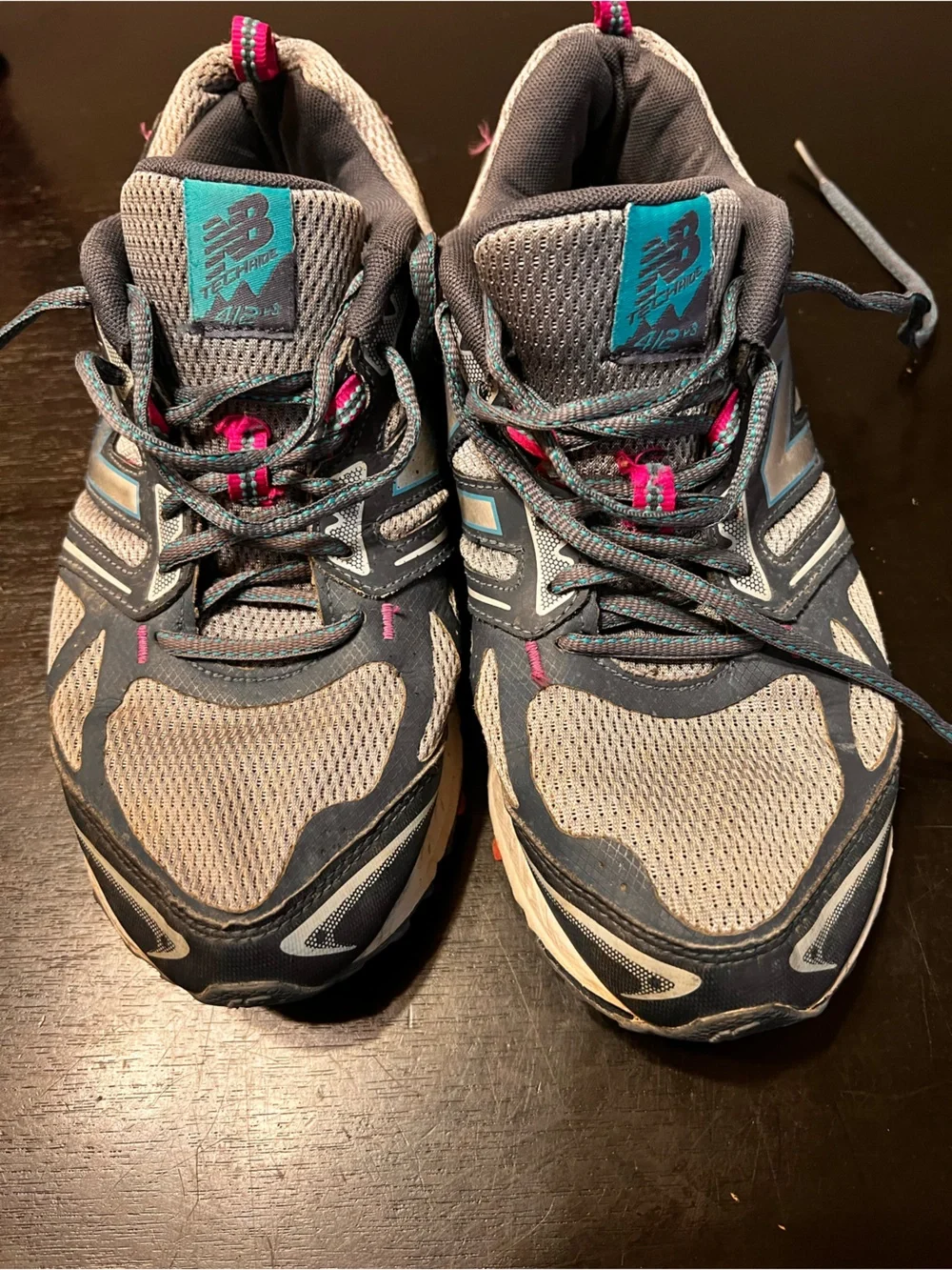 New Balance Gray Teal Sneakers with Pink Highlights SIZE 9